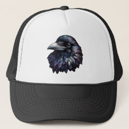 Majestic Raven Portrait - Rabe, Vogel, wild lebend Truckerkappe