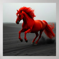 Majestic Red Horse Running