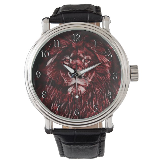 Majestic Red Lion Armbanduhr (Vorderseite)