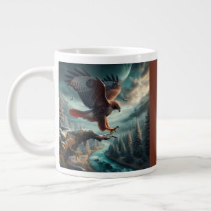 Majestic Red-Tail Hawk Soaring Jumbo-Tasse