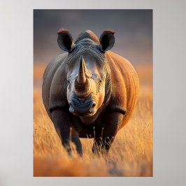 Majestic Rhino Poster