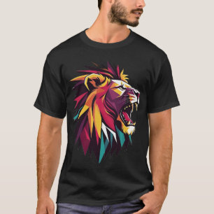 Majestic Roar: Artistic Lion T - Shirt" T-Shirt