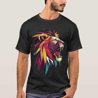 Majestic Roar: Artistic Lion T - Shirt" T-Shirt