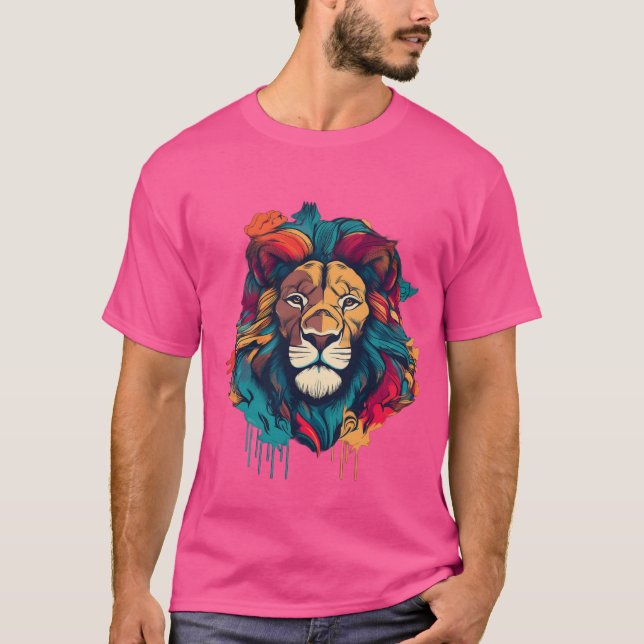 "Majestic Roar - Bold & Artistic T - Shirt" T-Shirt (Vorderseite)