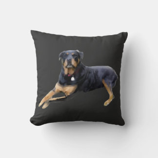 Majestic Rottweiler: Serenity in Strength Kissen