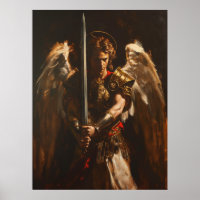 Majestic Saint Michael The Archangel Poster