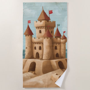 Majestic Sandcastle am Meer Strandtuch