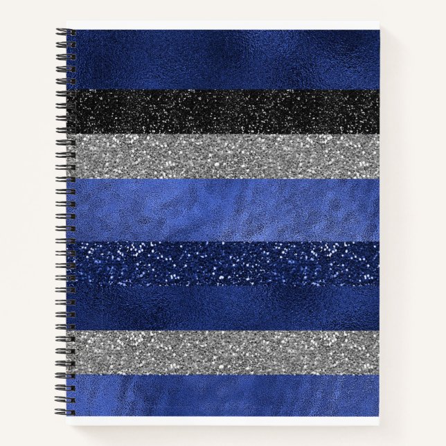 Majestic Sapphire Glam Notebook Notizbuch (Vorderseite)