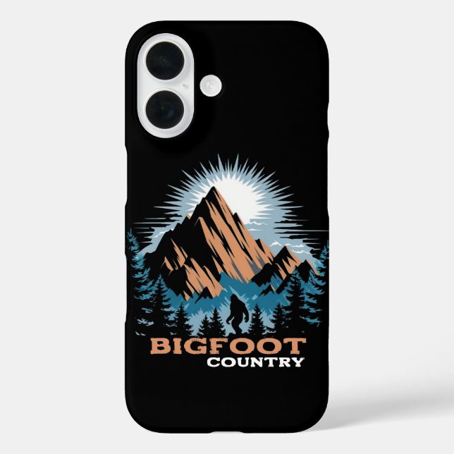 Majestic Sasquatch mit Bergen Case-Mate iPhone Hülle (Rückseite)