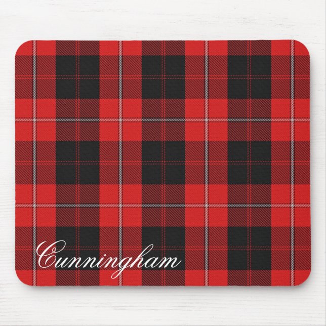 Majestic Scottish Clan Cunningham Tartan Mousepad (Vorne)