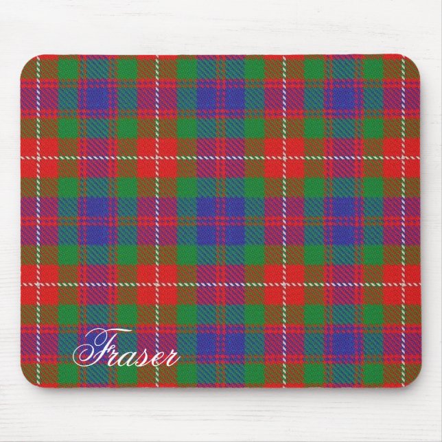 Majestic Scottish Clan Fraser von Lovat Tartan Mousepad (Vorne)