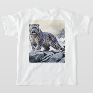 Majestic Snow Leopard auf dem T - Shirt Rocky Clif