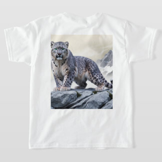 Majestic Snow Leopard auf dem T - Shirt Rocky Clif