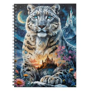 Majestic Snow Leopard - Burg - Mond, Notizblock