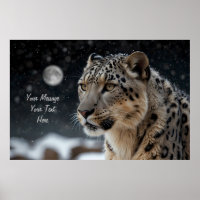 Majestic Snow Leopard Celestial Guardian