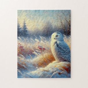 Majestic Snowy Owl in der Wildnis Puzzle
