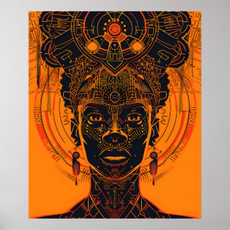 Majestic Souveränität: Afrikanische amerikanische Poster