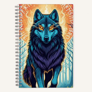 Majestic Spirit Wolf Notebook Notizbuch