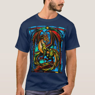 Majestic Stached Glass Dragon: Ein mythischer Absc T-Shirt