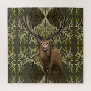 Majestic Stag Abstrakt Grünwald Puzzle