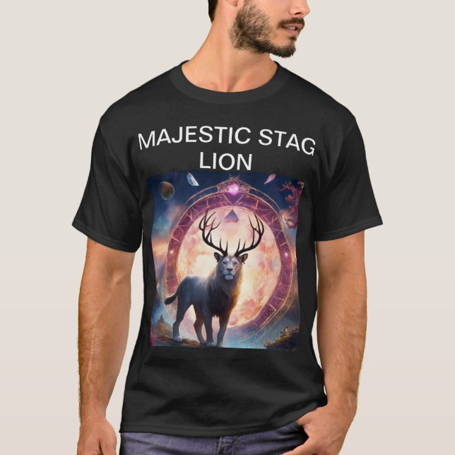 Majestic Stag-Lion T-Shirt (Vorderseite)
