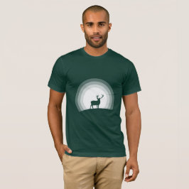 Majestic Stag Silhouette Under Lunar Light T-Shirt