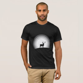 Majestic Stag Silhouette Under Lunar Light T-Shirt