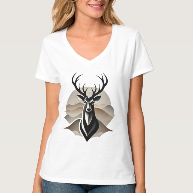 Majestic Stag - Wilder Geist T-Shirt (Vorderseite)