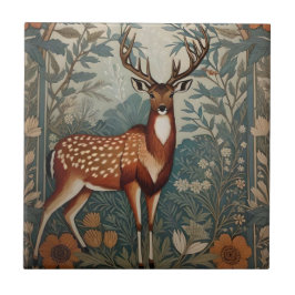 Majestic Stag William Morris Inspirierte floral Fliese