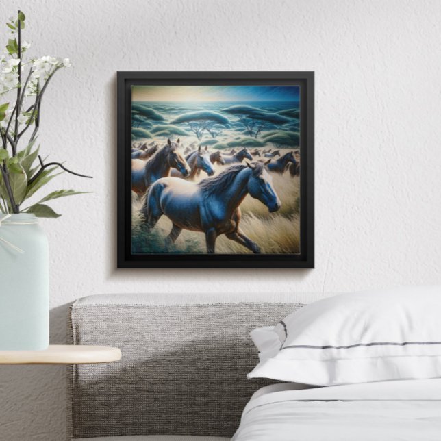 Majestic Stampede auf dem Goldenen Feld Poster (Von Creator hochgeladen)