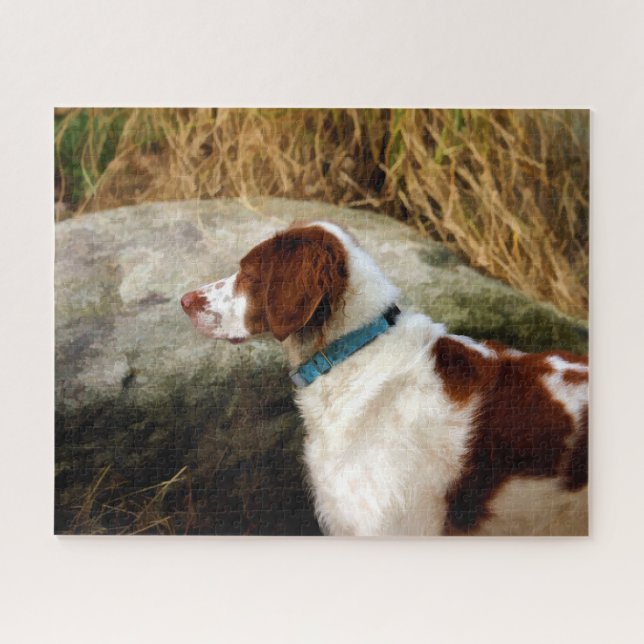 Majestic Story: Kupfer der Bretagne Spaniel Puzzle (Horizontal)