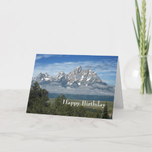 Majestic Teton Mountains Foto Geburtstag Karte