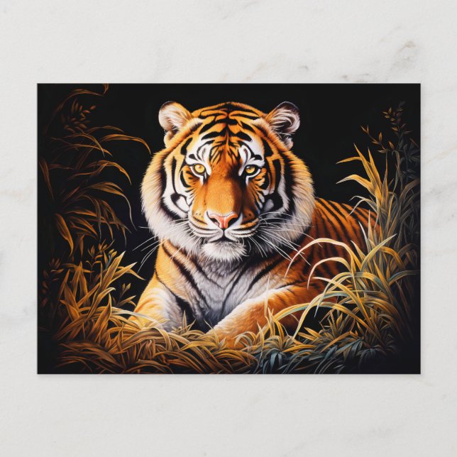 Majestic Tiger Chinese Zodiac Artists Postkarte (Vorderseite)