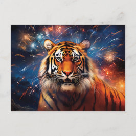 Majestic Tiger Chinese Zodiac Artists Postkarte