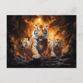 Majestic Tiger Chinese Zodiac Artists Postkarte