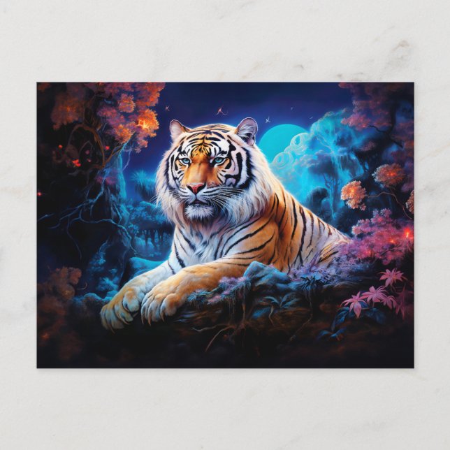 Majestic Tiger Chinese Zodiac Artists Postkarte (Vorderseite)