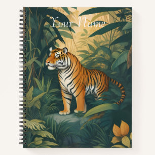 Majestic Tiger im Dschungel Notizbuch