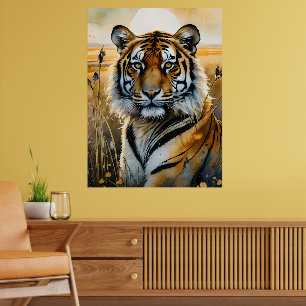 Majestic Tiger in Wasserfarbe Poster