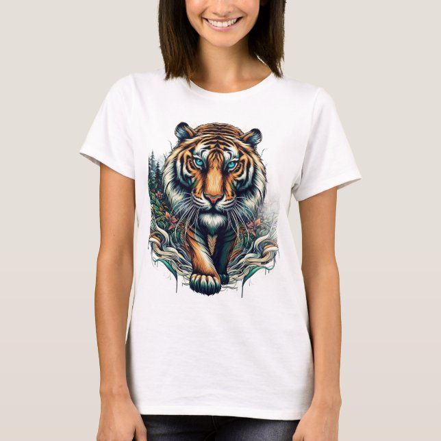 Majestic Tiger - King of the Dschungel T-Shirt (Vorderseite)