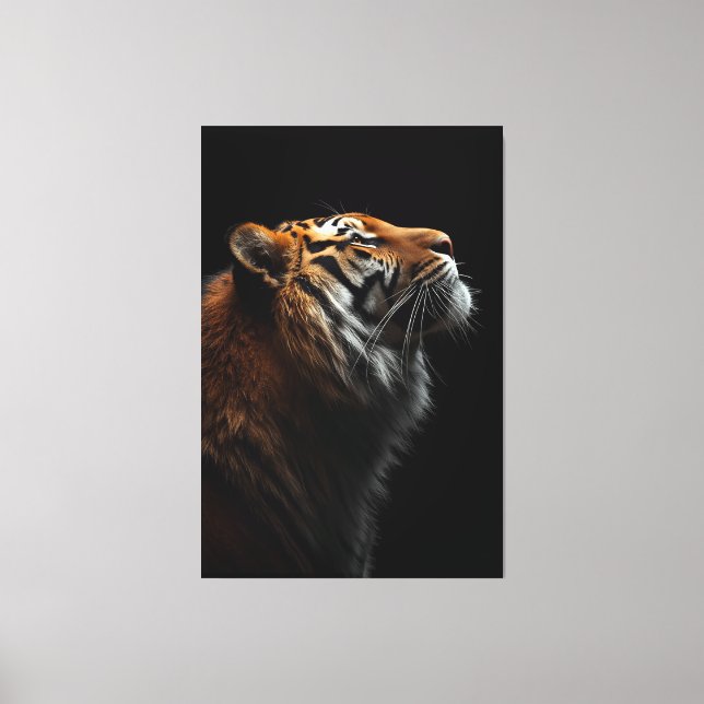 Majestic Tiger Portrait, Strength Royal Confidence Leinwanddruck (Vorderseite)