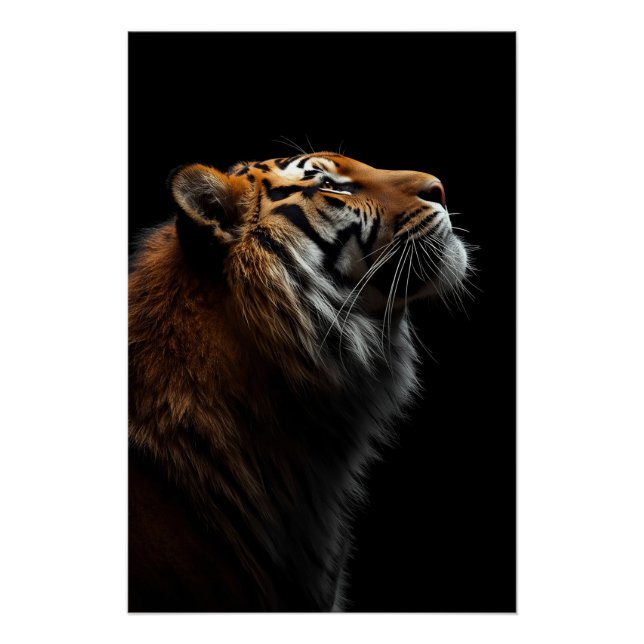 Majestic Tiger Portrait, Strength Royal Confidence Poster (Vorderseite)