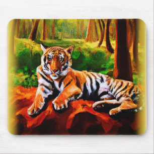 "Majestic Tiger Resting in the Wild". Jetzt kaufen Mousepad