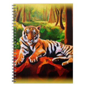 "Majestic Tiger Resting in the Wild". Jetzt kaufen Notizblock