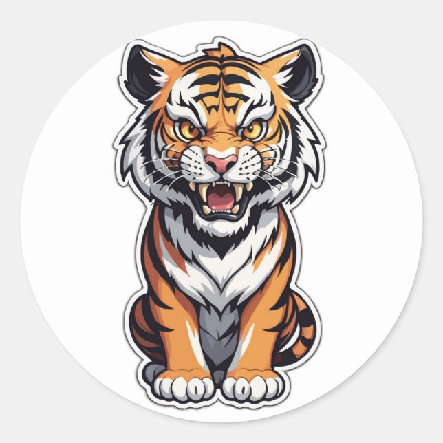 Majestic Tiger Sticker - Entfesseln Sie den ungezä (Vorderseite)