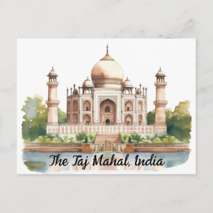 Majestic Timeless Schönheit des Taj Mahal Postkarte