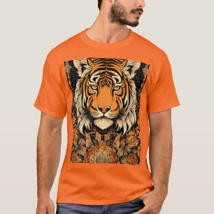 Majestic Tinte: Intricentierte Tiger Tattoo-T-Shir T-Shirt