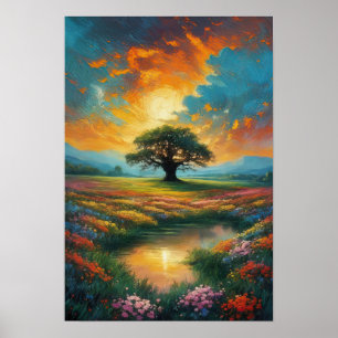 Majestic Tree im Bereich der Blume Poster