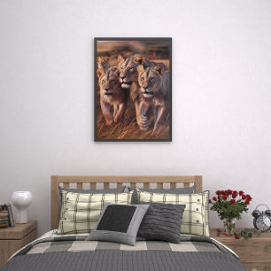 Majestic Trio Roaming durch das große Gras Poster