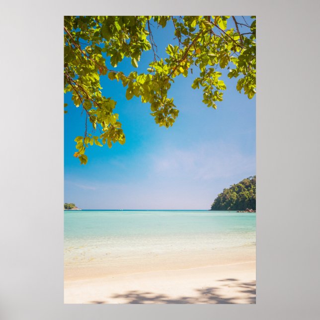 Majestic Tropical Beach Foto - Surinseln Poster (Vorne)