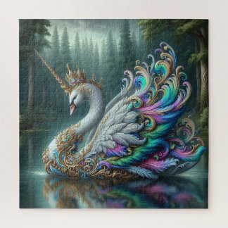 Majestic Unicorn Swan Puzzle